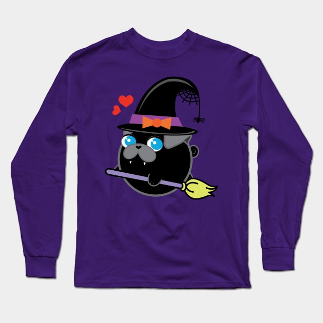 Poopy the Pug Puppy - Halloween Long Sleeve T-Shirt by Poopy_And_Doopy